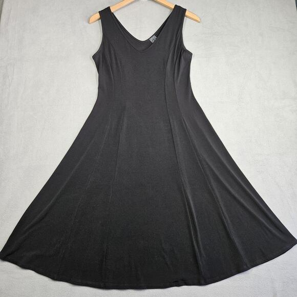 Clara Sun Woo Dresses & Skirts - Clara Sun Woo Dress Women Small Sleeveless V Neck Comfy Stretch Black Minimalist